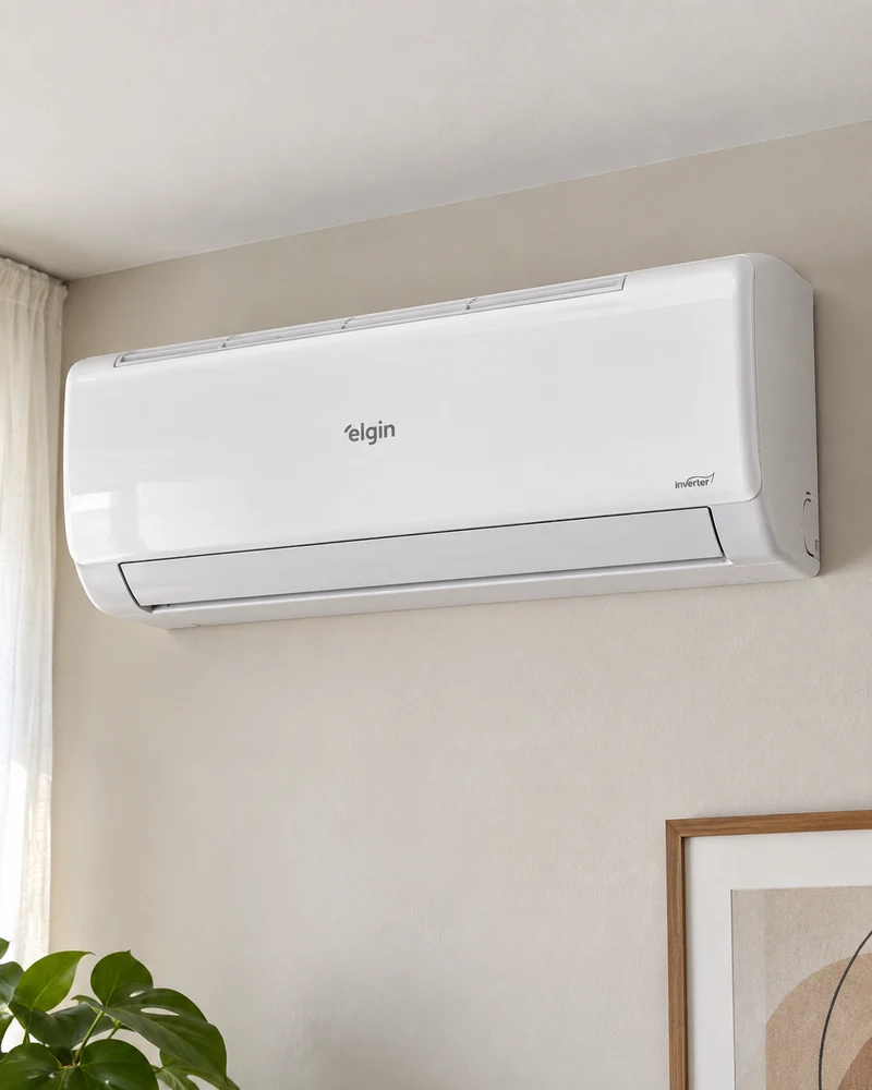 Elgin Eco Inverter II 9000 BTU frio em ambiente doméstico
