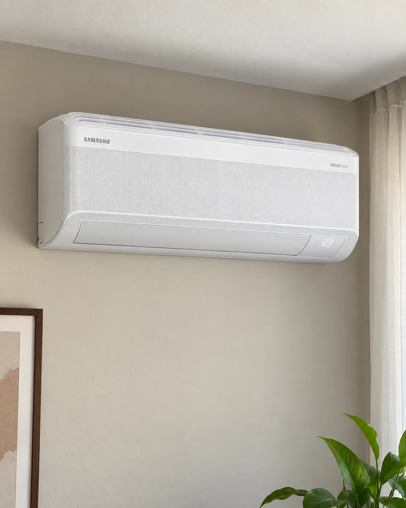 Samsung WindFree AI F-AR12DYFABWK em ambiente doméstico